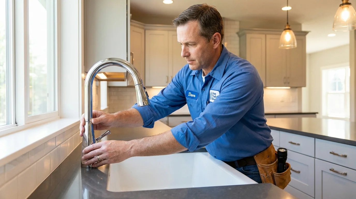 Kitchen faucet installation by Johns Plumbing LLC in Natalia